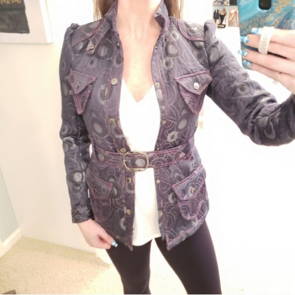 Custo Barcelona Trench Coat Blue Size 2